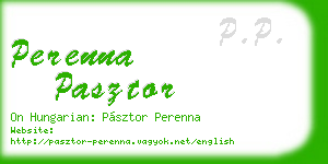 perenna pasztor business card