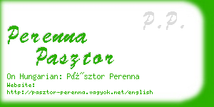 perenna pasztor business card
